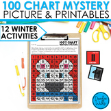 100’s Chart Mystery Puzzles Year Kindergarten-Winter