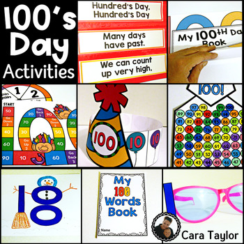 100's Day ~ Hundred's Day Activities and Centers by Cara's Creative ...