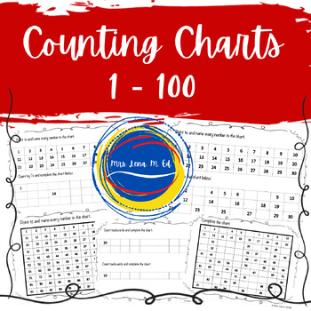 Preview of 100's Number Charts Daily Practice Worksheets First Grade Math