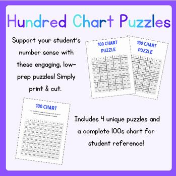 Preview of 100's chart puzzle - mini bundle!