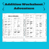 100 th day of school:Addition Worksheet Adventure