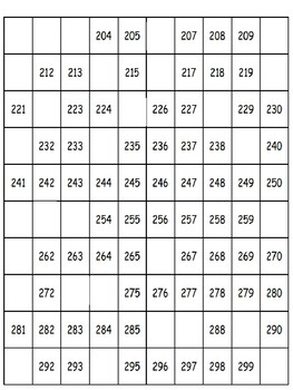 1000 Chart Missing Numbers by TASK CARDS KING | TPT