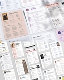 999+1 Clean Professional Editable Resumes Templates Packag