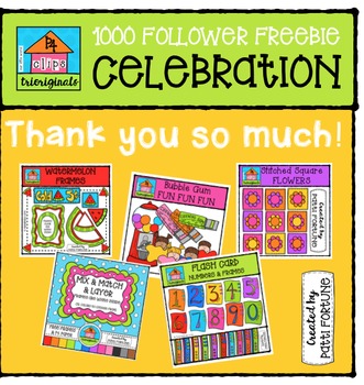 Preview of 1000 Follower FREEBIE Celebration (P4 Clips Trioriginals)