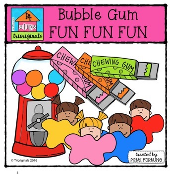 Preview of 1000 Followers DAY 2 FREEBIE Bubble Gum FUN {P4 Clips Trioriginals}