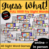1000 Fry Sight Words Digital Game Bundle for High Frequenc