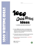1000 Quick Writing Prompts and Ideas - writing tools, form