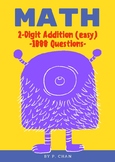 1000 Math 2-Digit Addition Questions (Easy)