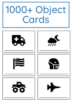Preview of 1000+ Flash Cards/Object Cards (without words)