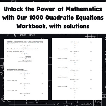 Preview of solving quadratic equations using square roots | quadratic formula| Algebra