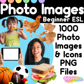 Preview of 1000 Real Photo Clipart PNG Files Basic Beginner Image Library ELL SPED