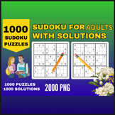 1000 SUDOKU PUZZLES for Adults | 12th Grade Sudoku Games