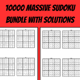 10000 Massive Sudoku Bundle With Solutions |Puzzles Games|