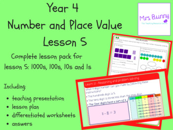 Preview of 1000s, 100s, 10s and 1s lesson pack (Year 4 Number and Place Value)