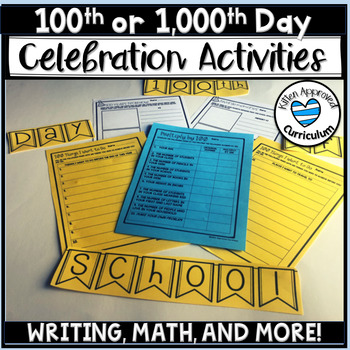 Preview of 1000th Day Of School Activities ( 100th Day of School Activities )