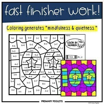 100th Day of School Color by Number Code Addition to 10 & 20 Coloring Pages