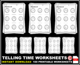 100 Telling Time Worksheets Challenge Activity For Kids
