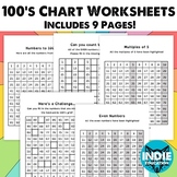 100s Chart Activities Numbers to 100 Skip Counting 2s 5s 1