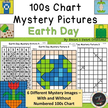 Preview of 100s Chart Mystery Pictures - Earth Day - Math Place Value