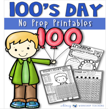 Hundred's Day 55 No Prep Printables by Whimsy Workshop Teaching | TpT
