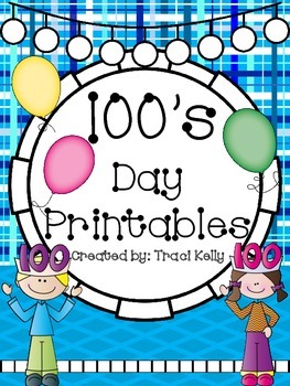 Preview of 100's Day Celebration HUGE Printable Pack