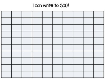 100s chart- Writing up to 1,000 by Fabulous and Fantastic in First