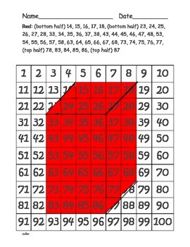 Preview of 100s chart hidden picture 3D Shape - Cube