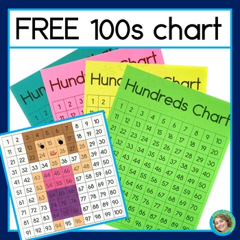 Preview of 100s Chart | Hundreds Chart Mystery Picture Worksheet & Blank 100 Chart FREE
