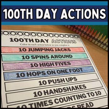 Preview of 100 Actions for the 100th Day of School
