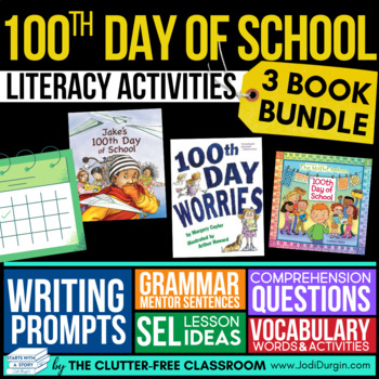 Preview of 100th DAY OF SCHOOL BOOK COMPANION BUNDLE  Interactive Read Aloud Activities