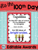 100th Day of School Awards