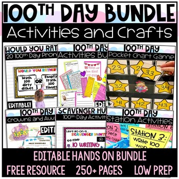 Preview of 100th Day of School Activities BUNDLE