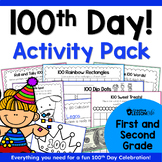 100th Day Activities and Centers for First and Second Grad