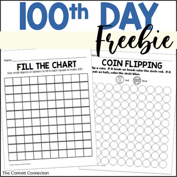Preview of 100th Day Printable Activities Freebie
