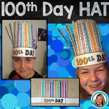 Preview of 100th Day of School Activities | Hat with Dots | Headband Crown