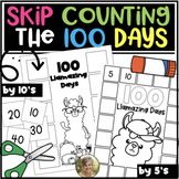 100th Day Celebration Llama Skip Counting by 10s and 5s Ki
