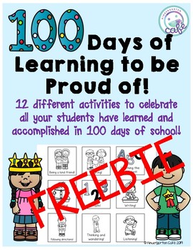 100th Day Certificate FREEBIE by Kindergarten Cafe TpT