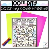 100th Day Color by Code FREEBIE