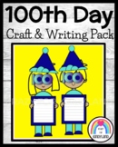 100th Day Craft Activity, Writing Prompt for Literacy Centers