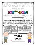100th Day Dress Up letter