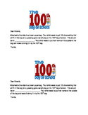 100th Day Guessing Bag Letter