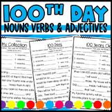 100th Day Mad Libs: Practice Nouns, Verbs, and Adjectives 