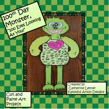 Preview of 100th Day Monster Craft Project "100 Eyes Looking At You!"