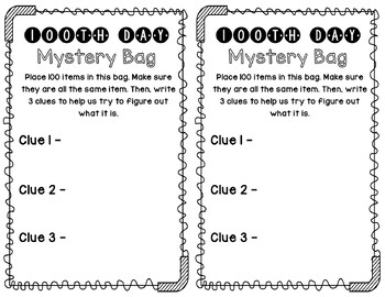 Preview of 100th Day Mystery Bag