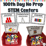 100th Day of School No Prep STEM Center Activities for Kin