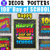 100th Day Of School HAPPY Poster Fun Quotes Classroom Deco
