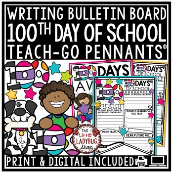 Preview of 100th Day Of School Writing Activities 3rd 4th Grade Celebration Bulletin Board