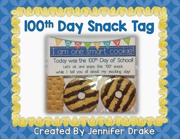 100th Day Snack Tag *FREEBIE*