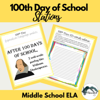Preview of 100th Day Stations - Middle School