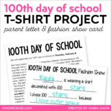100th Day TShirt Editable Parent Letter